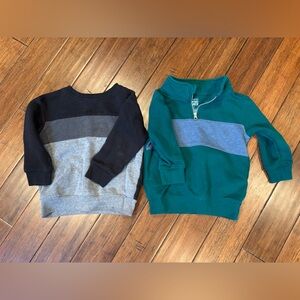 Jumping Beans Green and Gray Fleece Sweatshirt